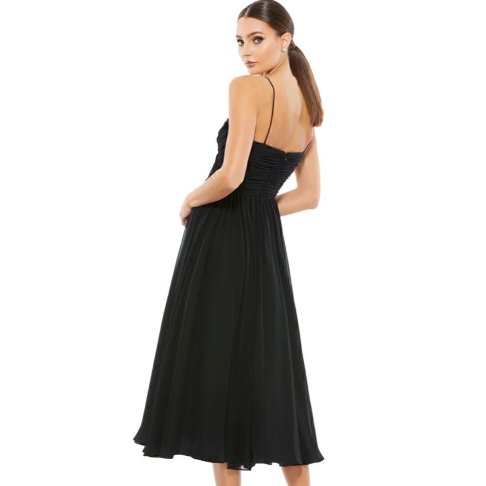 NWT MAC DUGGAL 70099 FAUX WRAP SLEEVELESS FLOWY MIDI DRESS XL $398 - Picture 3 of 8